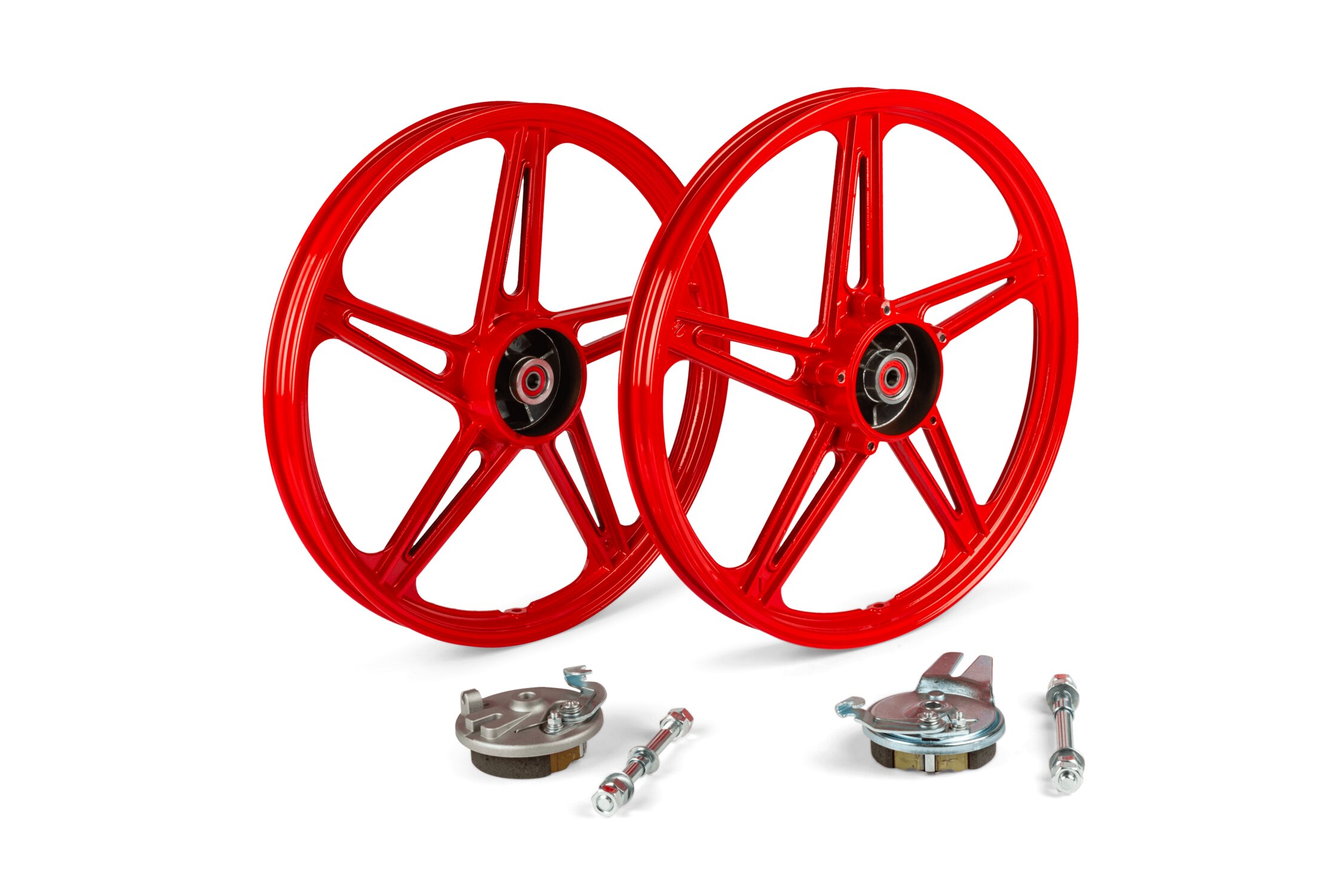 Jantes Av. / Ar. 17" type Bernardi Rouge Peugeot 103 Vogue