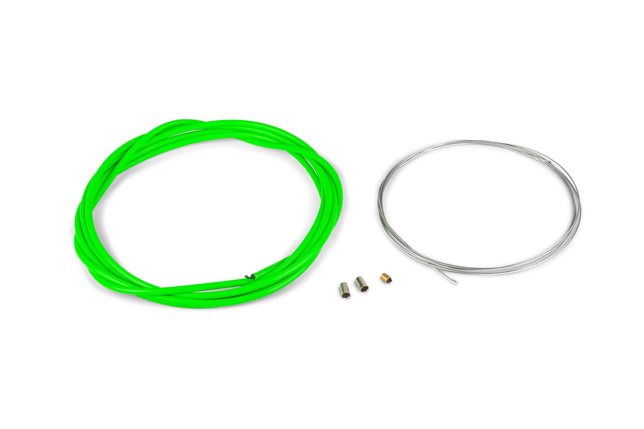 Pack câble de gaz universel 1,2mm x 2 mètres Motoforce Racing Vert Fluo