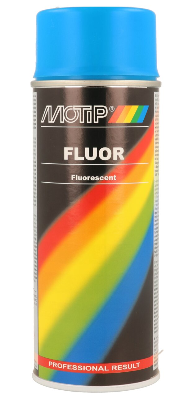 Bombe de peinture bleu fluo Motip 400ml (Aérosol)