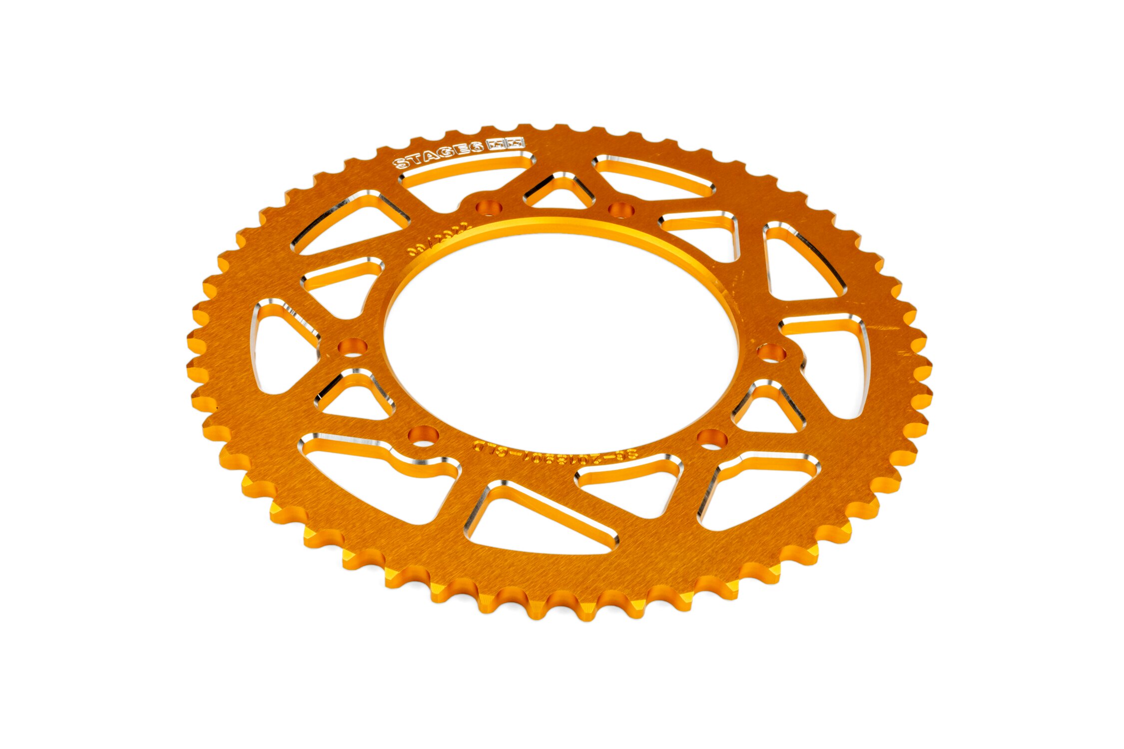 Couronne 53 dents - 420 Stage6 alu CNC Jaune Rieju MRT