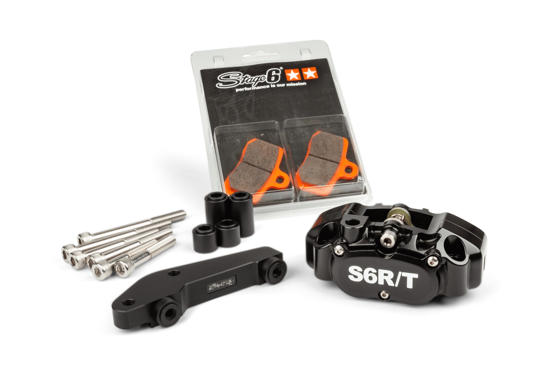 Pack étrier de frein Stage6 R/T avec adaptateur étrier Brembo Noir