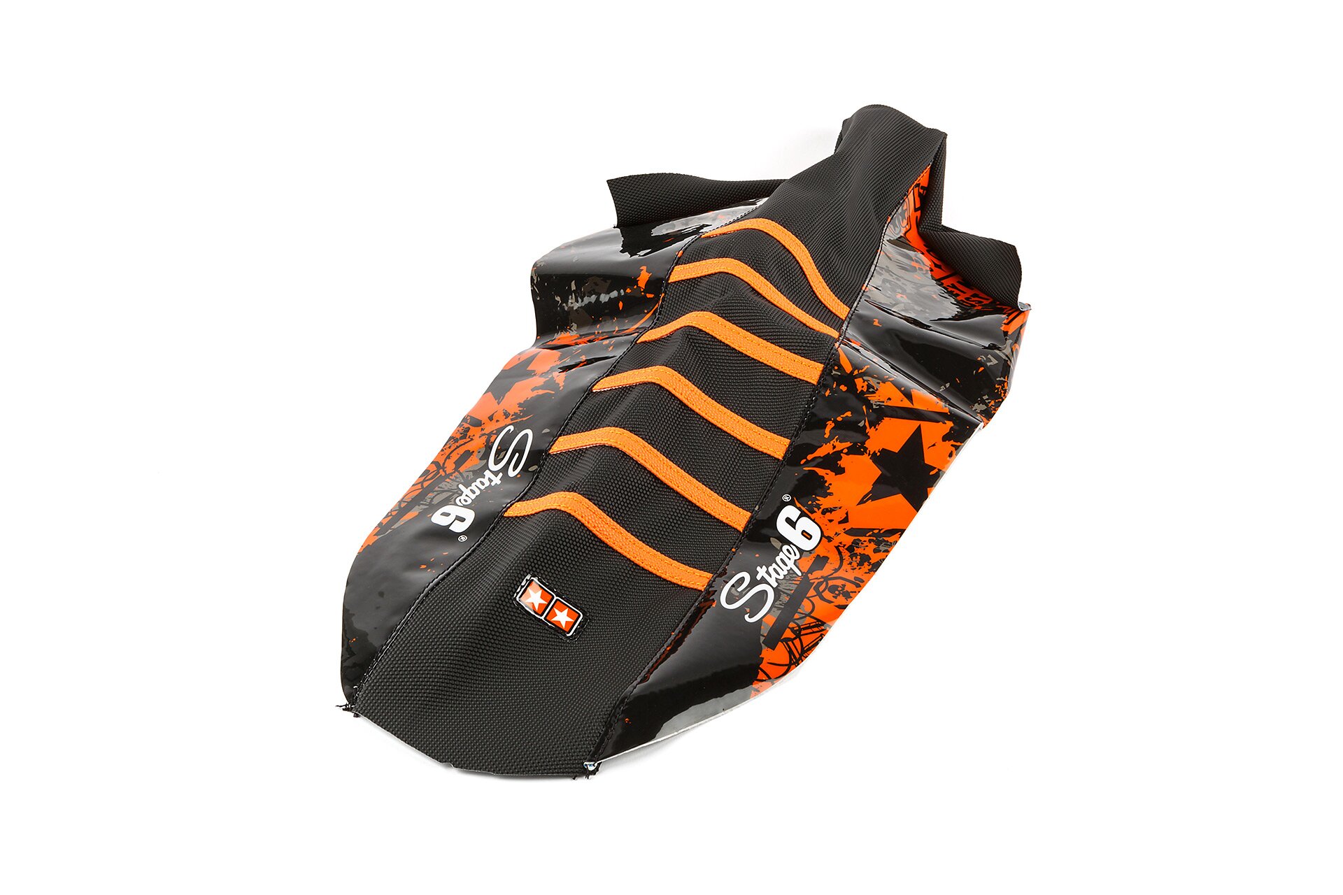 Housse de selle Yamaha DT Stage6 Full Covering orange / noir