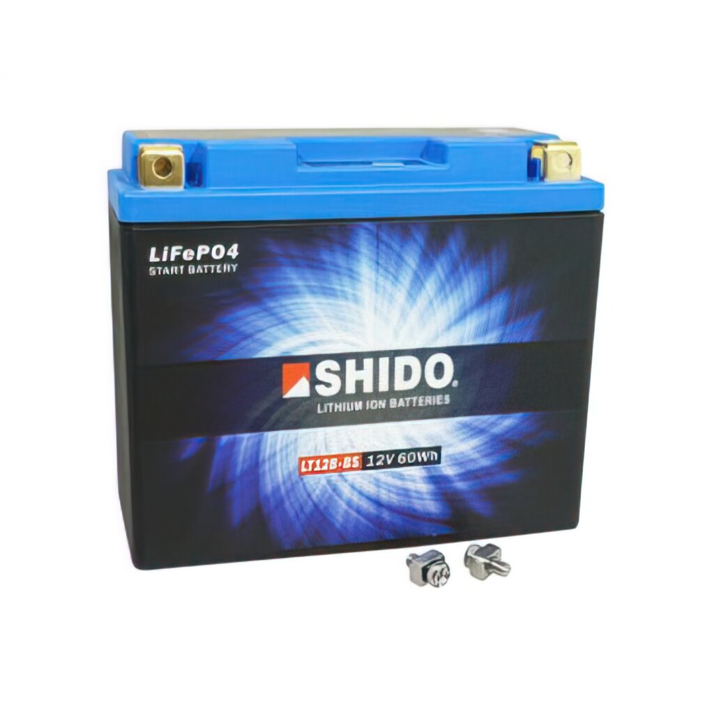 shido batteria 12v 5 ah lt12b-bs lithium ion (pronto per l'installazione) uomo