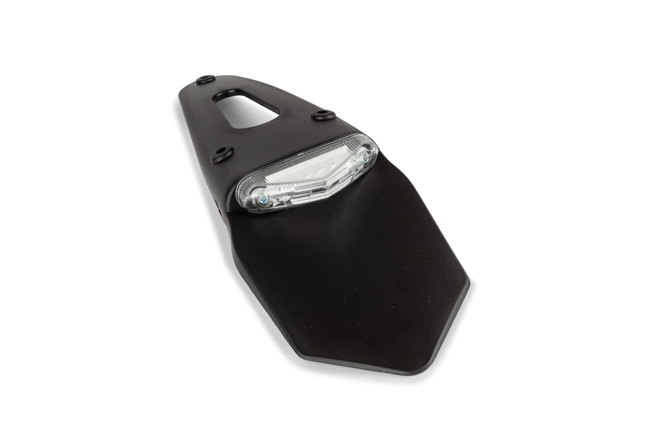 Support de plaque avec feu arrière à Led transparent Moto Supermotard