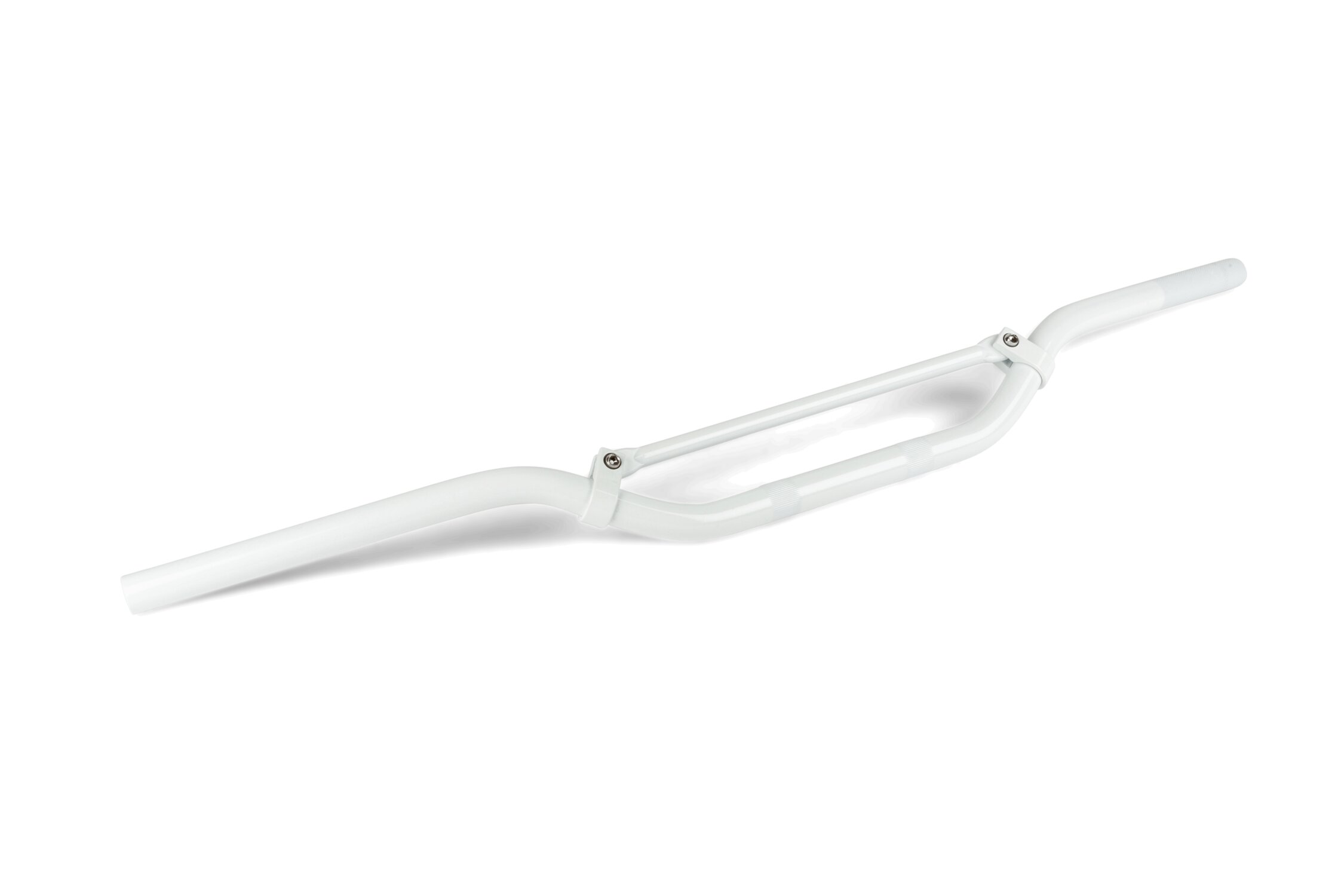 Guidon Moto 50 type cross 22mm Blanc