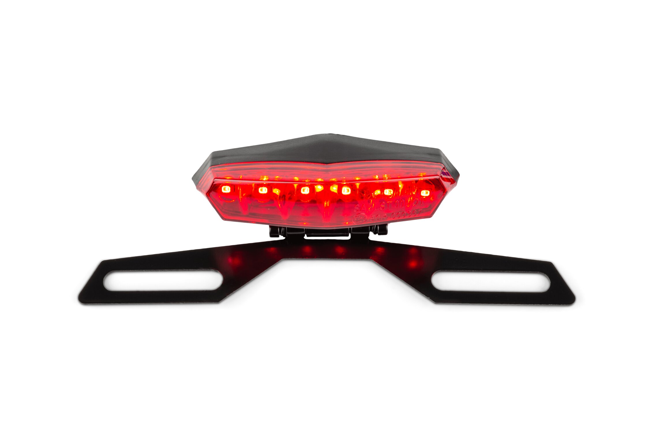 Feu arrière LED Hexagonal rouge avec support de plaque