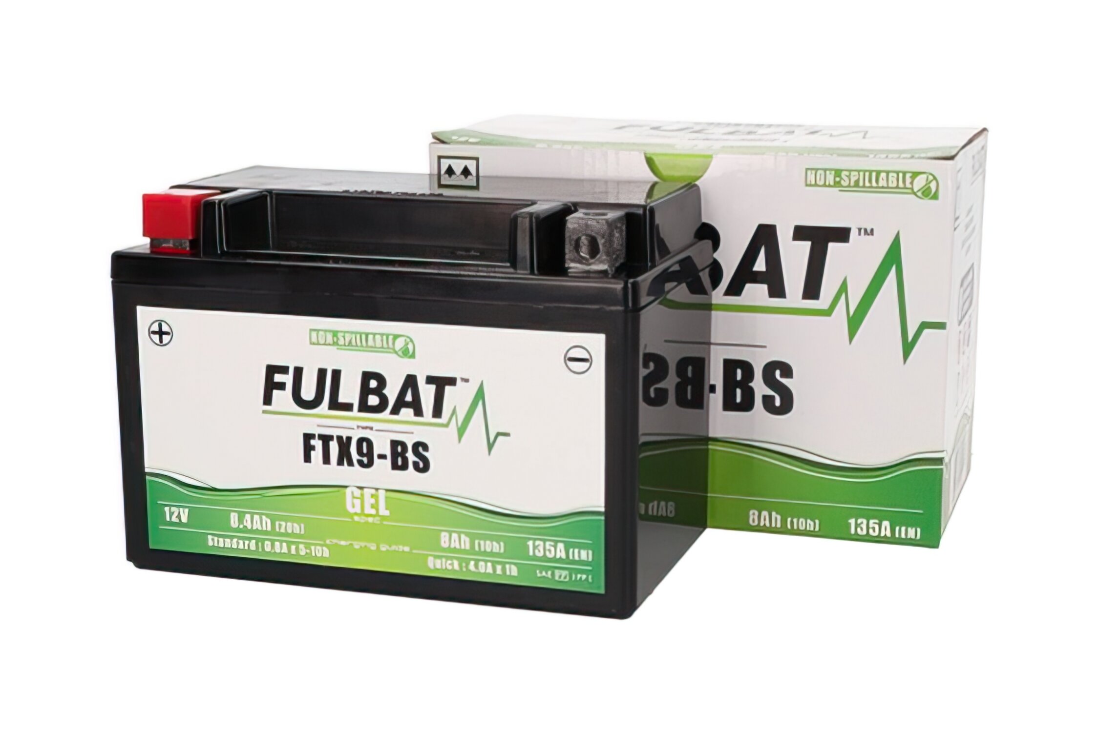 Batterie 12V - 8Ah Fulbat FTX9-BS Gel sans entretien - prête à l'emploi