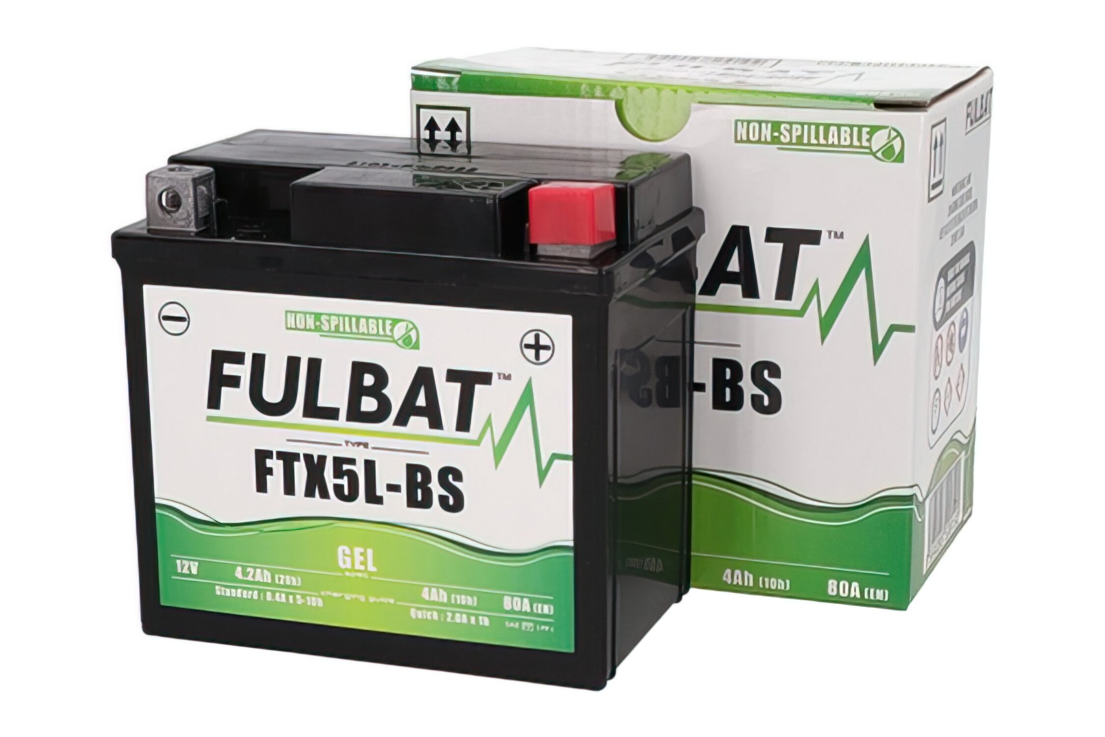 Batterie 12V - 4Ah Fulbat FTX5L-BS Gel sans entretien - prête à l'emploi