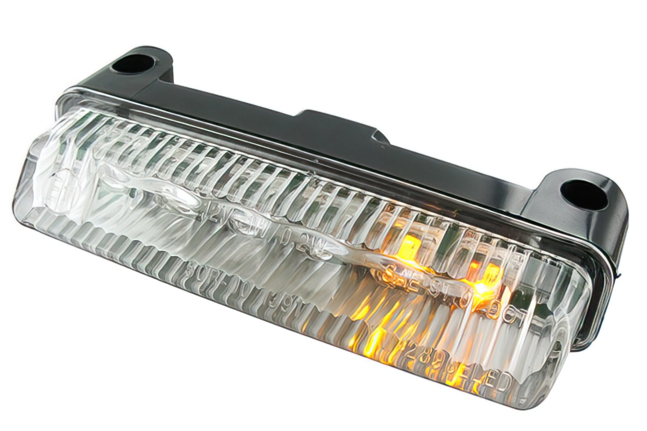 Feu arrière avec clignotants Led 78x16x32mm transparent