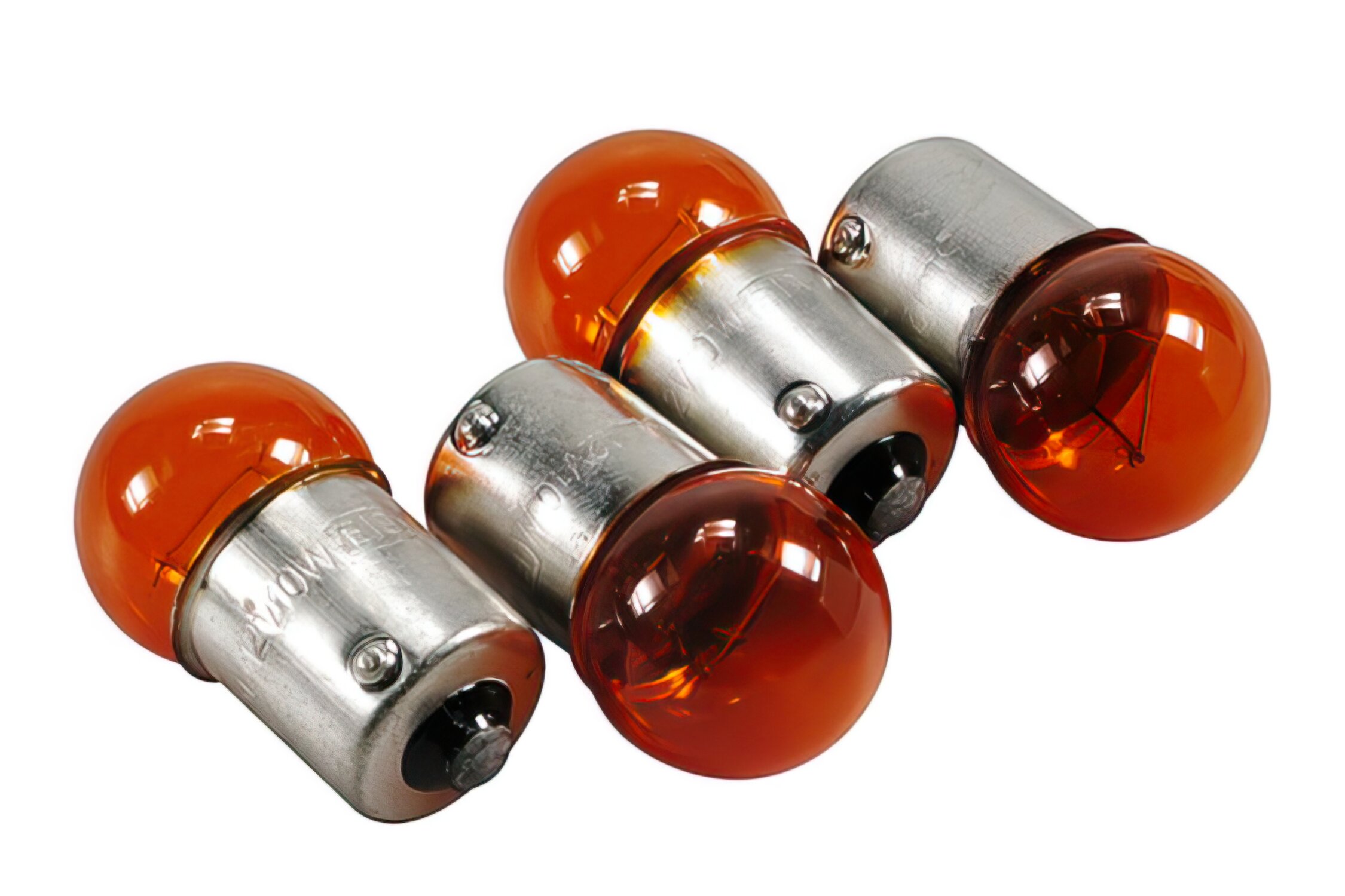 Ampoules de clignotant (x4) 12V - 10W BA15S orange