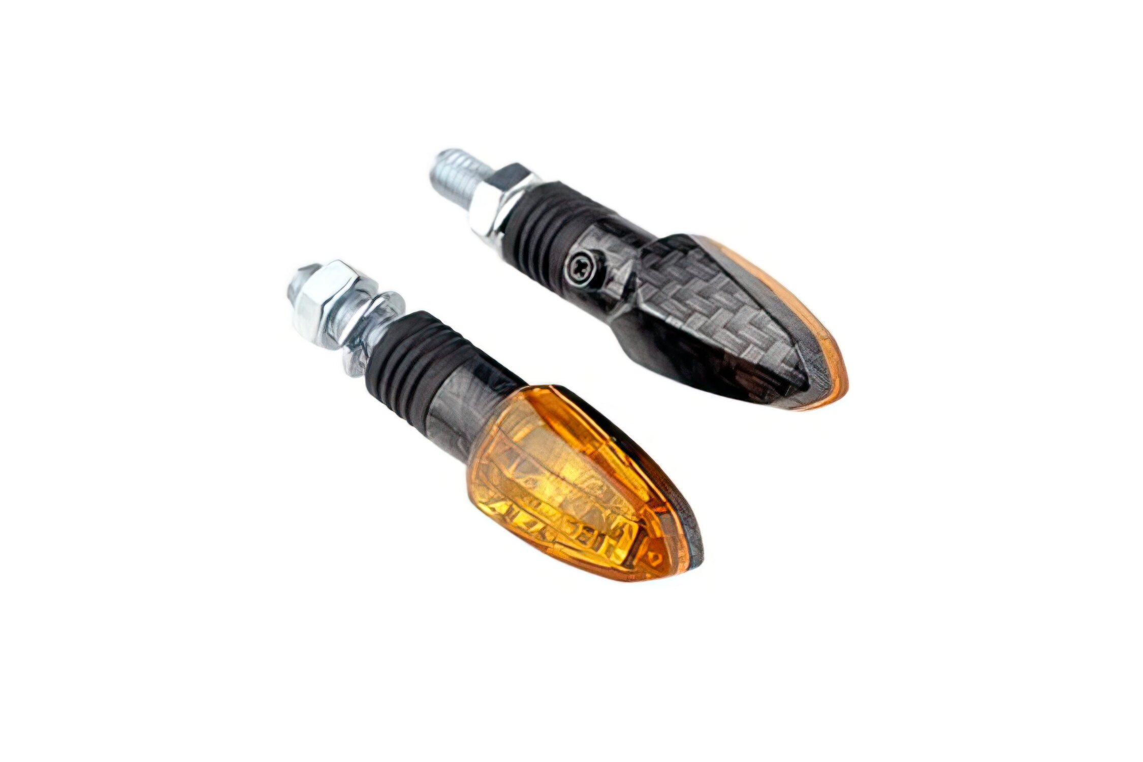 Clignotants Led Fighter orange / look carbone